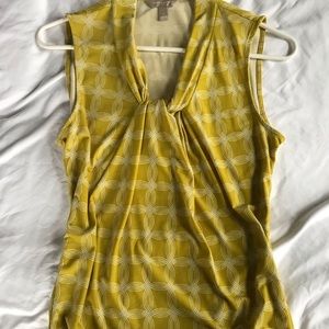 Banana Republic Sleeveless Yellow Blouse
